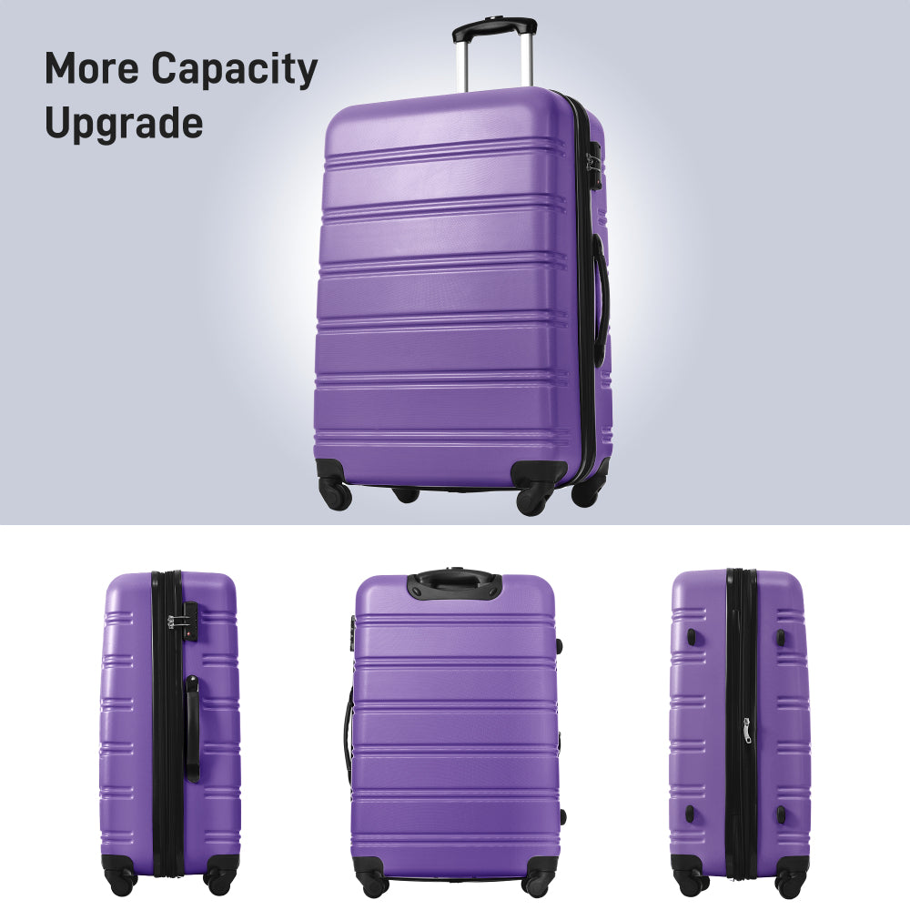 3 Piece Luggage Set Hardside Spinner Suitcase with TSA Lock 20" 24" 28" Available