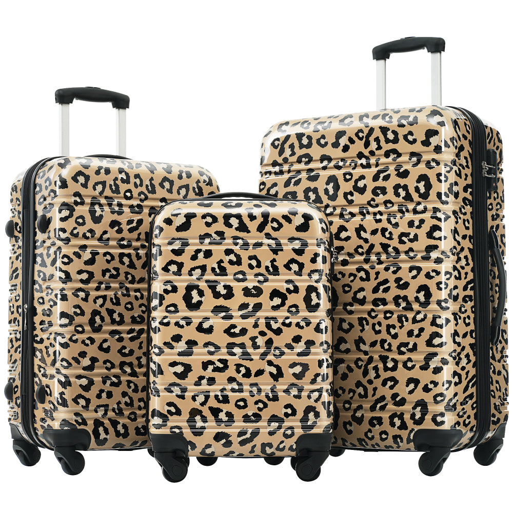 3 Piece Luggage Set Hardside Spinner Suitcase with TSA Lock 20" 24" 28" Available