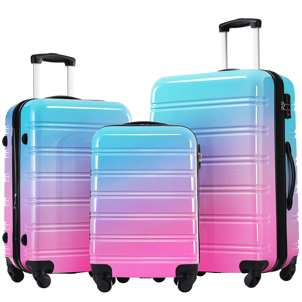 3 Piece Luggage Set Hardside Spinner Suitcase with TSA Lock 20" 24" 28" Available