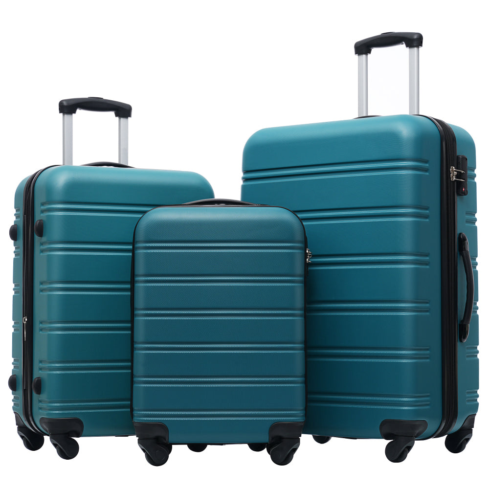 3 Piece Luggage Set Hardside Spinner Suitcase with TSA Lock 20" 24" 28" Available