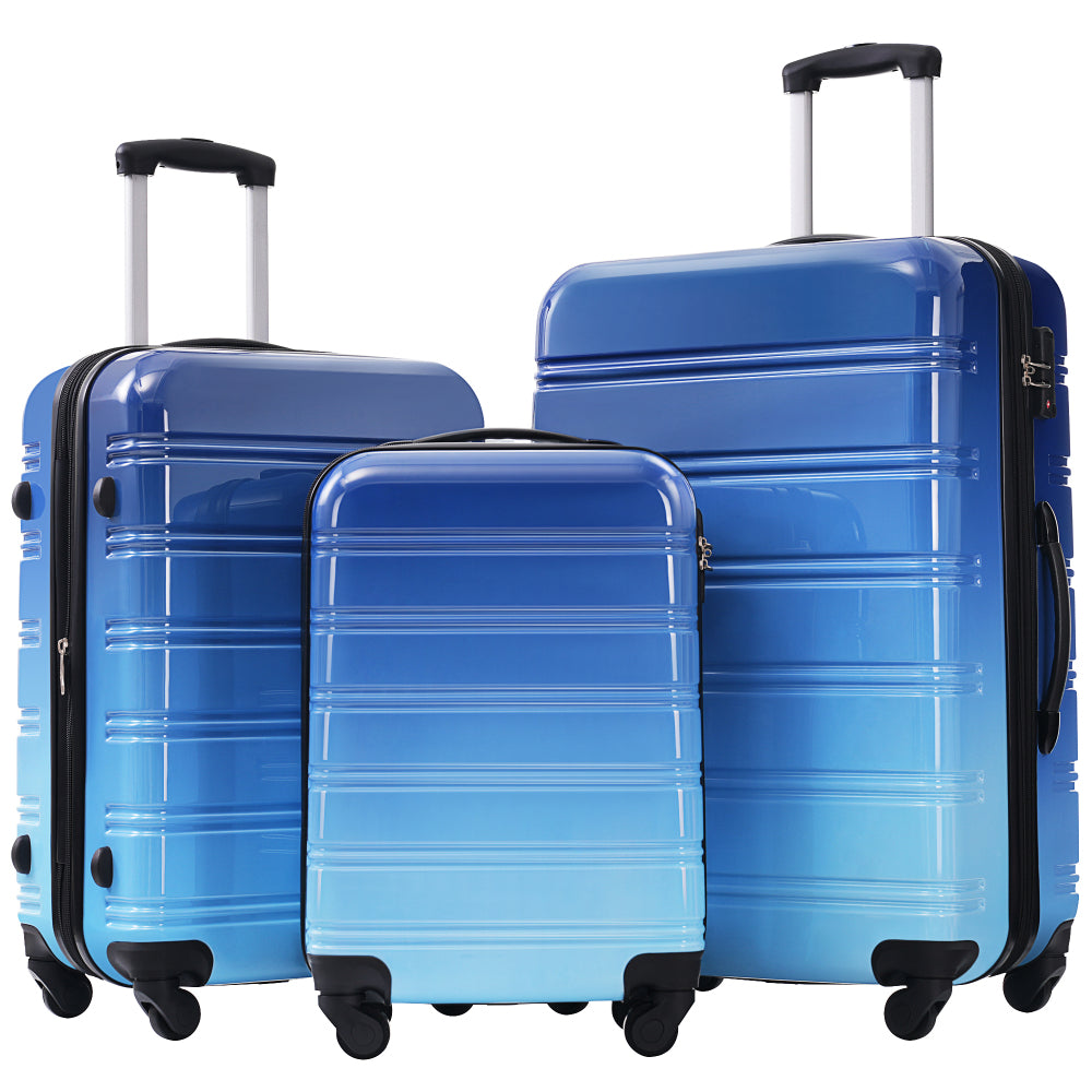 3 Piece Luggage Set Hardside Spinner Suitcase with TSA Lock 20" 24" 28" Available