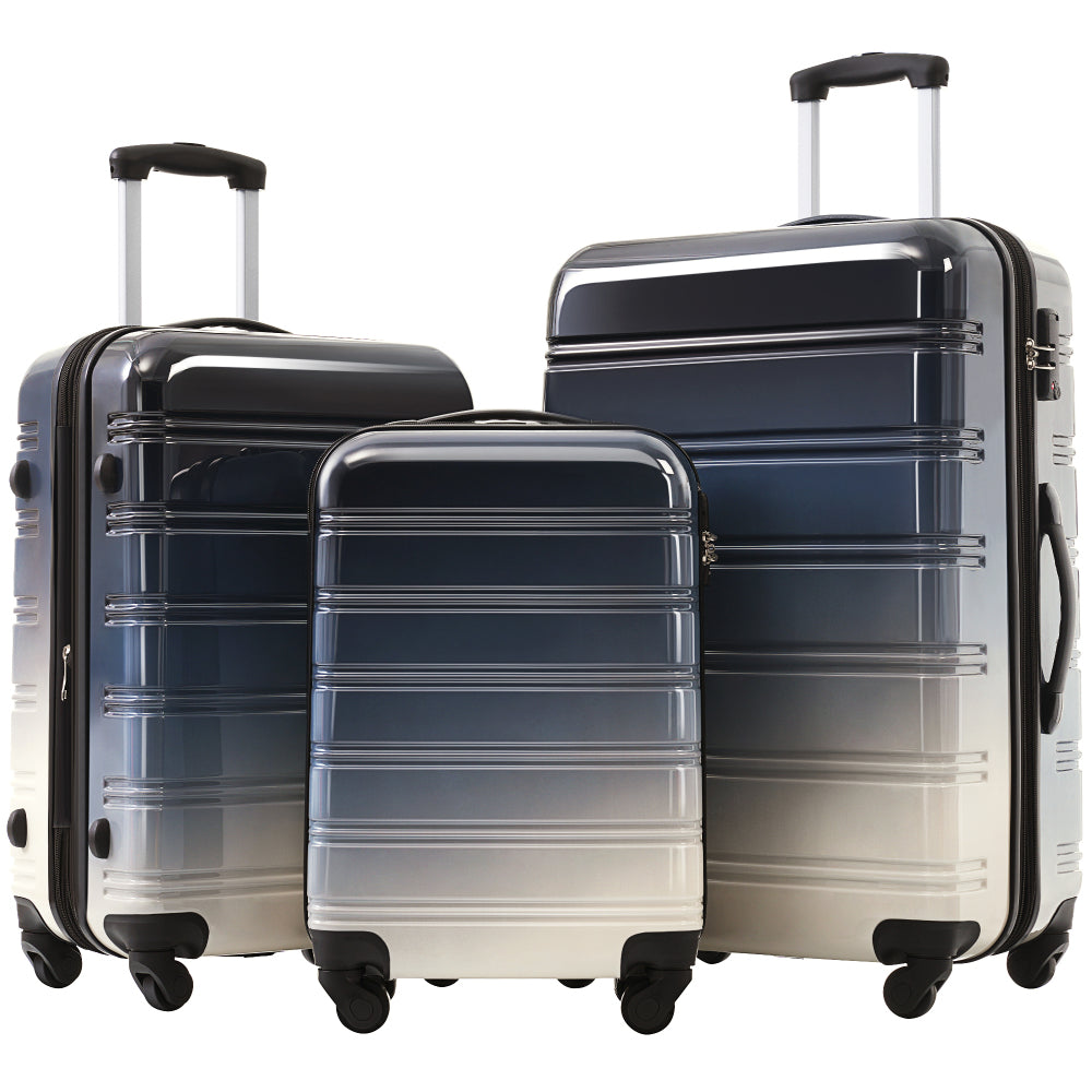 3 Piece Luggage Set Hardside Spinner Suitcase with TSA Lock 20" 24" 28" Available