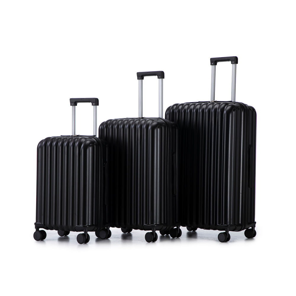 20"/24"/28" 3 pcs/set in ABS Spinner Wheel Luggage, Carry on Suitcase, with Cup Holder & USB Port & Phone Holder (Pink)