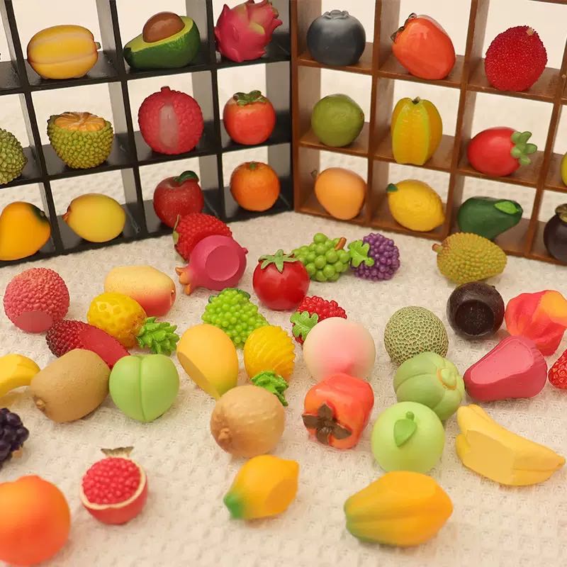 Fashion pop Miniatur Buah Tiruan Lucu - Dekorasi Rumah & Mainan Edukatif Anak  Hiasan buah dari resin Hiasan sayur dari resin DIY resin Mainan penghilang stres Syal