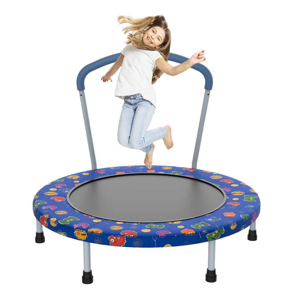 36" Toddler Trampoline for Kids 1 Year Plus with Handle, Baby Gifts for Boys and Girls, Indoor and Outdoor
