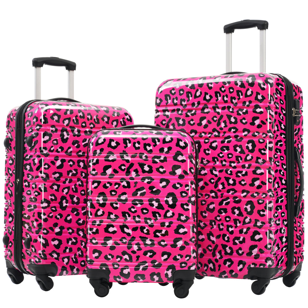 3 Piece Luggage Set Hardside Spinner Suitcase with TSA Lock 20" 24" 28" Available