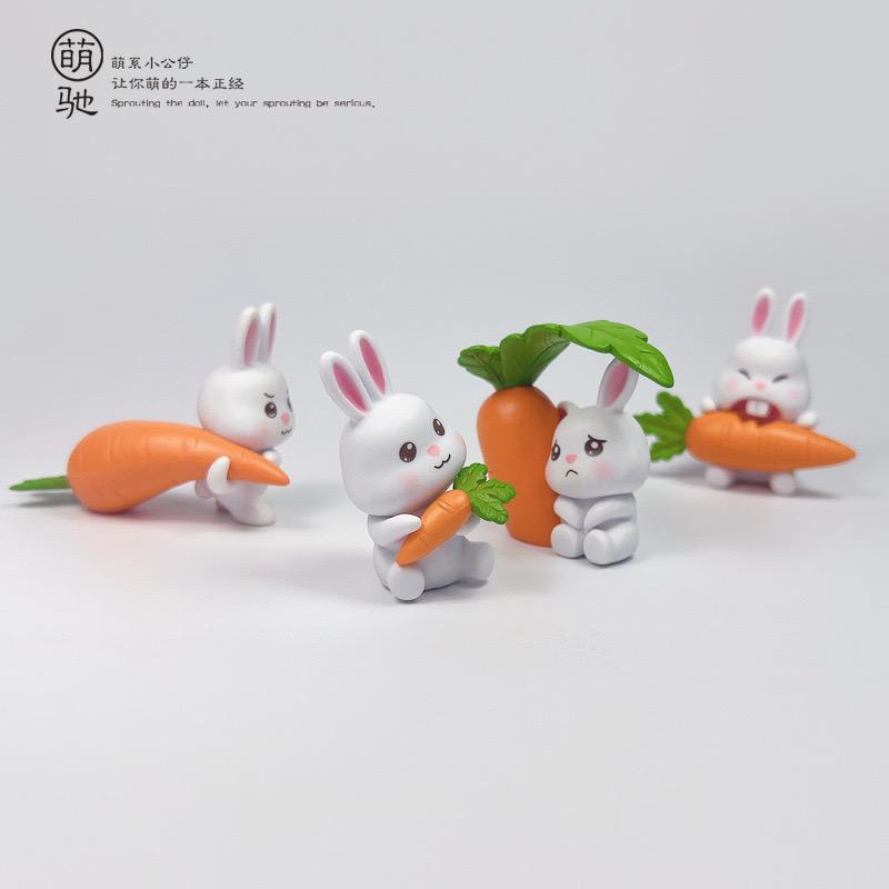 Mengchi Boneka Pajangan Kelinci Lucu Mini Dekorasi Meja Kamar Cute Rabbit Figurine Desain Imut Dan Mini Cocok Untuk Ruang Kecil Aksesori Menarik Untuk Kamar Dan Mobil