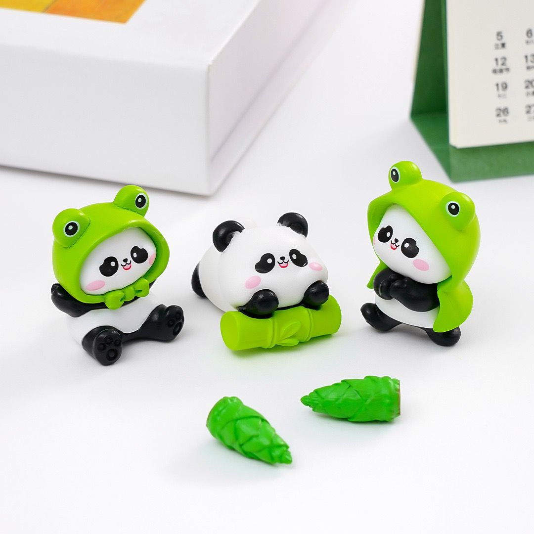 Micro Landscape Kreatif Lucu Panda Bambu Boneka Taman DIY Gantungan Kunci Dekorasi Aksesori Meja Hiasan Kecil untuk Dekorasi Rumah