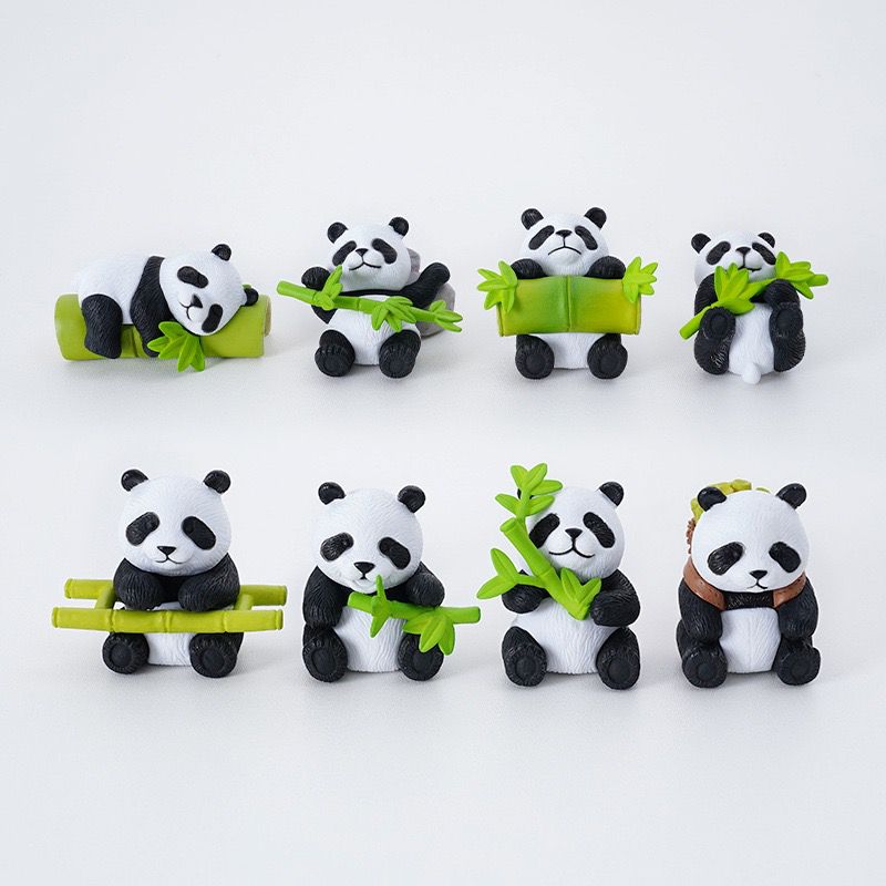 Micro Landscape Kreatif Lucu Panda Bambu Boneka Taman DIY Gantungan Kunci Dekorasi Aksesori Meja Hiasan Kecil untuk Dekorasi Rumah