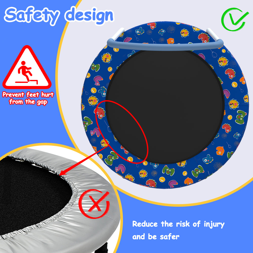 36" Toddler Trampoline for Kids 1 Year Plus with Handle, Baby Gifts for Boys and Girls, Indoor and Outdoor