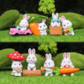 Mengchi Boneka Pajangan Kelinci Lucu Mini Dekorasi Meja Kamar Cute Rabbit Figurine Desain Imut Dan Mini Cocok Untuk Ruang Kecil Aksesori Menarik Untuk Kamar Dan Mobil