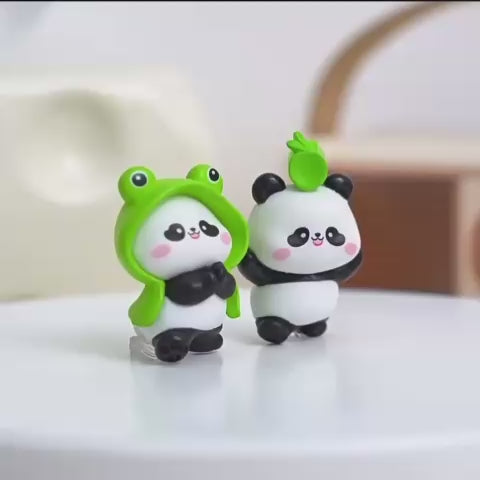 Micro Landscape Kreatif Lucu Panda Bambu Boneka Taman DIY Gantungan Kunci Dekorasi Aksesori Meja Hiasan Kecil untuk Dekorasi Rumah